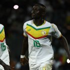 Senegal"s forward Sadio Mane (R) celebrates after scoring a penalt during the friendly football match between Bolivia and Senegal in Orleans, central France, on September 24, 2022. (Photo by Christophe ARCHAMBAULT / AFP) (Photo by CHRISTOPHE ARCHAMBAULT/AFP via Getty Images)