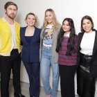 Ryan Gosling, Kate McKinnon, Margot Robbie, Ariana Greenblatt y America Ferrera durante el encuentro.