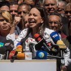 La líder opositora venezolana María Corina Machado en Caracas (Venezuela).