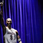 A statue of former Los Angeles Lakers guard Kobe Bryant is seen after its unveiling outside the NBA basketball team"s arena, Thursday, Feb. 8, 2024, in Los Angeles. (AP Photo/Eric Thayer)