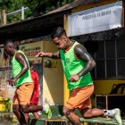 El uruguayo Jesús Trindade en pleno entrenamiento.