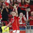 El argentino Benjamín Rollheiser convirtió su primer tanto con la camiseta de Benfica