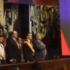 Publicidad. Sin pantallas gigantes, el informe a la nación del presidente de la República no podría existir. Toda la información cabe en un videoclip.