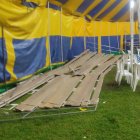 El graderío que colapsó fue armado de forma improvisada para la función del circo en Amaguaña