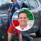 Mendoza se movilizaba en un vehículo color gris.