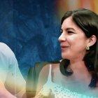 Ilustración de la cadena del presidente Daniel Noboa, acompañado de la secretaria de Comunicación Irene Vélez.