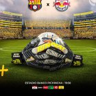 Los guantes de Justin Cornejo en una de las publicaciones de la Copa Sudamericana.