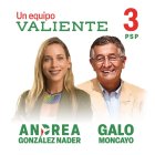 El partido Sociedad Patriótica tiene binomio presidencial completo, con Andrea González y Galo Moncayo como precandidatos.