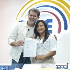 Francesco Tabacchi  y Blanca Sacancela se presentaron este 25 de agosto de 2024  en el CNE.