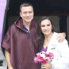 El presidente de la República, Daniel Noboa; junto a la vicepresidenta Verónica Abad.