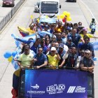 La caravana en homenaje a Kiara Rodríguez, por las calles de Guayaquil.