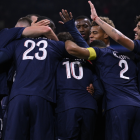 París Saint-Germain en la celebración de gol en la Ligue 1