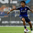 Marco Angulo jugando para Cincinnati en la campaña 2023 de la MLS