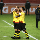 Damián Díaz y Matías Oyola (d) jugando junto en Barcelona