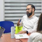 Inés Manzano, ministra de Energía (encargada) de Ecuador y Andrés Camacho, ministro de Minas y Energía de Colombia.