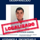 El joven estaba desaparecido desde el 6 de diciembre.