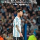 Messi expresó su apoyo al equipo a través de un mensaje en Instagram, lamentando su ausencia en los partidos clave.