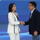 Luisa González y Daniel Noboa se lanzaron dardos durante su reciente careo.