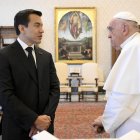 El presidente Daniel Noboa tuvo una audiencia privada con el papa Francisco en mayo de 2024.