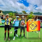 Los aventureros después de llegar a su destino en la provincia de Manabí.