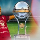 Elián Caicedo ofensivo de Mushuc Runa en la Copa Sudamericana.