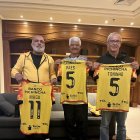 Magú con la número 11 cuando estuvo en Ecuador con Pepe Paes y Toninho Vieira.