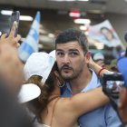 Política. El entonces candidato a la Alcaldía de Guayaquil, Aquiles Álvarez, en un acto público, frente a simpatizantes y comunicadores sociales.