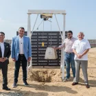 La colocación de la primera piedra marca el inicio de la nueva matriz de Jungheinrich Ecuador en el complejo ALMAX Plus.