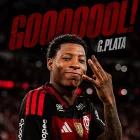 Gonzalo Plata celebra su golazo tras una corrida espectacular con la camiseta de Flamengo.