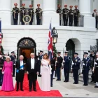 Los reyes Carlos y Camilla con Donald y Melania Trump en Estados Unidos.