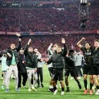 El festejo del PSG al llegar a su segunda final de la Champions.