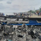 Así quedaron las embarcaciones que fueron alcanzadas por el fuego en Manta el pasado sábado 6 de junio de 2026.