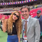 Benedetto sonríe con Shakira tras el inesperado encuentro que encendió las redes sociales en la previa mundialista.