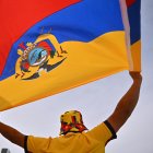Un hincha de Ecuador en el estadio de Kansas City.