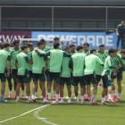 Los jugadores de la selección mexicana durante el entrenamiento celebrado en el Centro de Alto rendimiento en Ciudad de México.