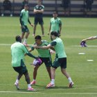 Los jugadores de la selección mexicana durante el entrenamiento.