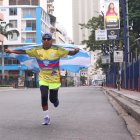 Caicedo hizo los 10 k desde Malecón y Olmedo, punto de partida emblemática la prueba.
