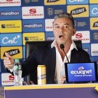 Marcelo Gallardo habló en rueda de prensa en la Casa de la Selección en Quito.