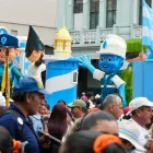 Desfile: Siete carros alegóricos recorrieron el centro de Guayaquil durante las celebraciones por sus 206 años de independencia.