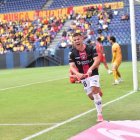 Quintana de Independiente del Valle y su gol ante Aucas.