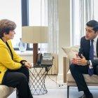 La gerente del FMI, Kristalina Georgieva, y el ministro de Finanzas de Ecuador, Richard Martínez, se reunieron el martes 26 de noviembre de 2019.