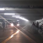 El flagelo del automotor ocurrió en el tercer nivel del centro comercial.