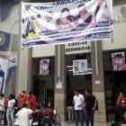 En cada facultad hay pancartas y afiches con los rostros de los candidatos.