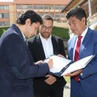 El ministro de Cultura, Juan Fernando Velasco, suscribió el acuerdo y agradeció por la acción del gobierno municipal.