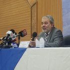 El consejero brindó una rueda de prensa en la Delegación Electoral del Guayas.