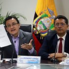 Convocatoria. Sin la presencia de todos los integrantes del Consejo de Participación, Christian Cruz y David Rosero dieron ayer una rueda de prensa.
