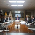 El directorio, presidido por el viceministro de Electricidad, Gonzalo Uquillas se reunió hoy.