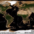 Así se vería la Tierra sin sus océanos.