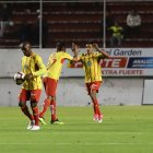 Partido entre Aucas y Liga de Quito en Copa Ecuador.