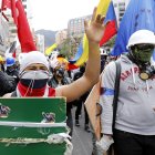 BOGOTÁ. El jueves, los universitarios volvieron a las calles con sus gritos de rechazo al Gobierno de Duque.
